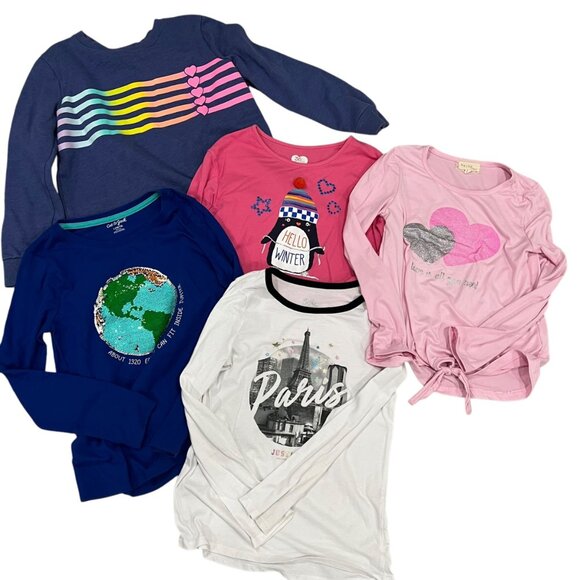 Justice Girls Hoodie Jeans Leggings Denim Jacket & Long Sleeve Shirt Bundle M/10 - Picture 2 of 4